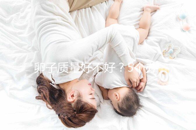 卵子質量好不好？5個辦法就能知道