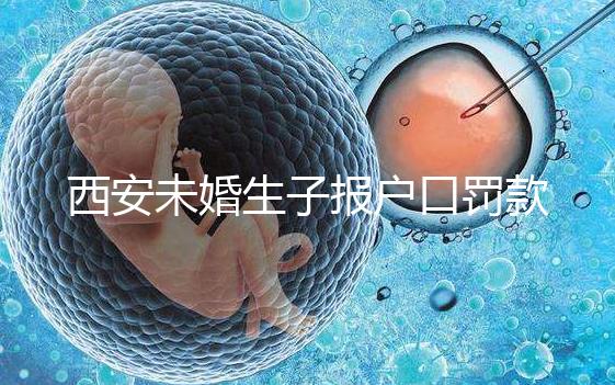 西安未婚生子報戶口罰款多少看這,內含再婚遷戶口流程